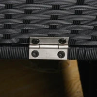 Lettino Sdraio Prendisole Pieghevole in Rattan Sintetico con Poggiatesta Rimovibile per Giardino, Terrazzo ed Esterni, 198x68x50cm