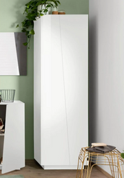  Armadio di design, 2 ante battenti, 5 ripiani, colore Bianco Lucido, ZTC46420035 