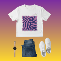 T-shirt cromika arte e colore in cotone naturale *** misura extralarge - xl, modello cromika waves, confezione 1