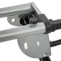 DURHAND Cavalletto Supporto per Sega Troncatrice Universale Estensibile e Pieghevole, Capacità 150kg, Nero e Argento