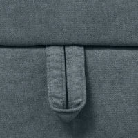 Divano Componibile Modulare 3 Posti con Pouf Poggiapiedi e Cuscini, Rivestimento in Flanella, Grigio Scuro