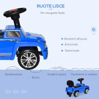 Macchina Giocattolo Cavalcabile Fuoristrada per Bambini con Fari e Musiche, Età 18-36 Mesi, Blu