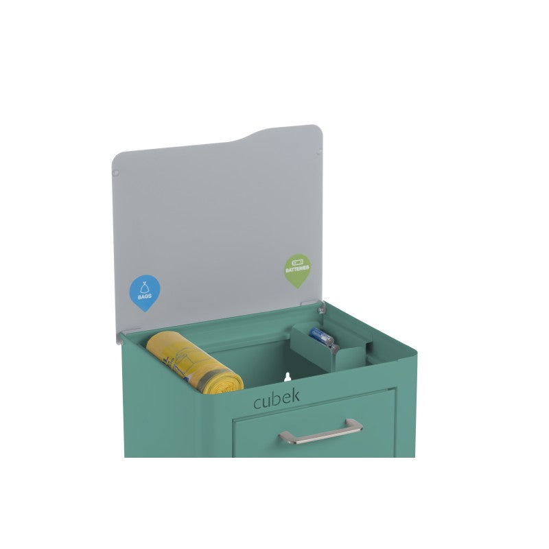 CUBEK: Pattumiera per raccolta differenziata a 2 scomparti