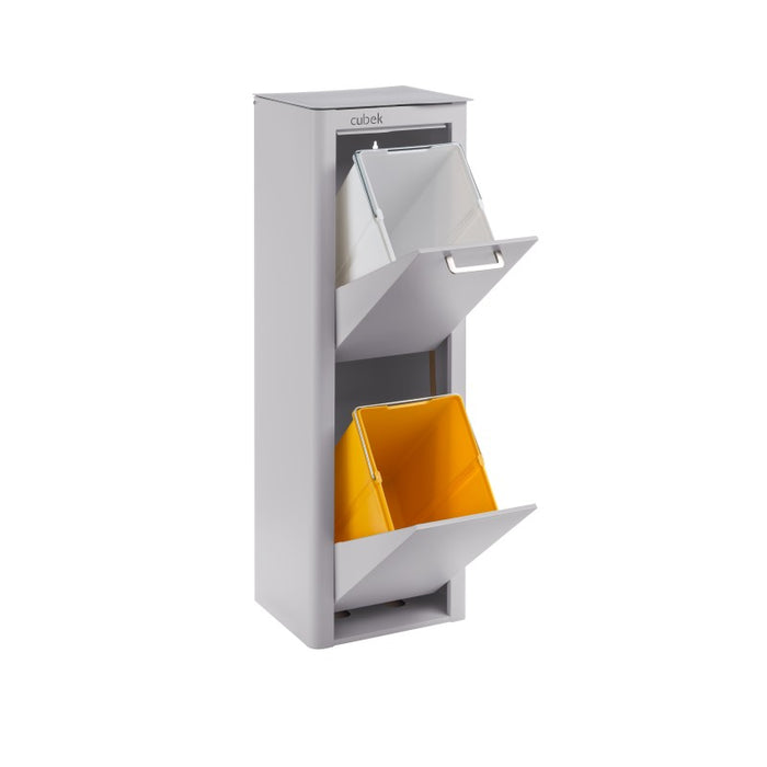 CUBEK: Pattumiera per raccolta differenziata a 2 scomparti