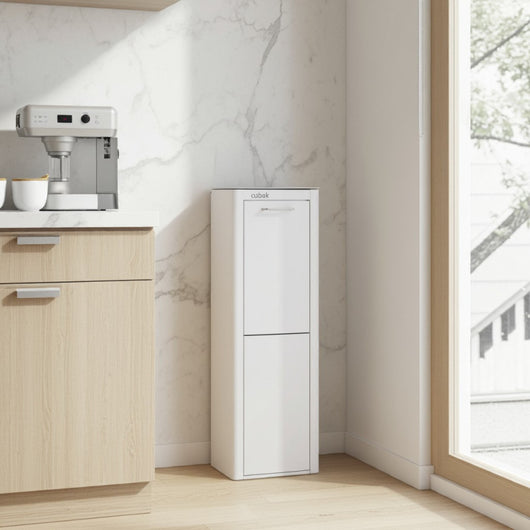 CUBEK: Pattumiera per raccolta differenziata a 2 scomparti