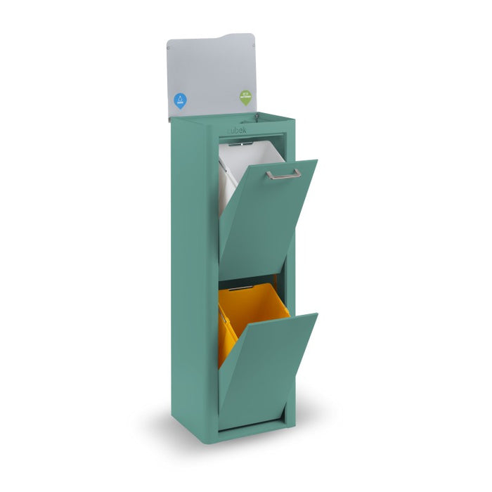 CUBEK: Pattumiera per raccolta differenziata a 2 scomparti