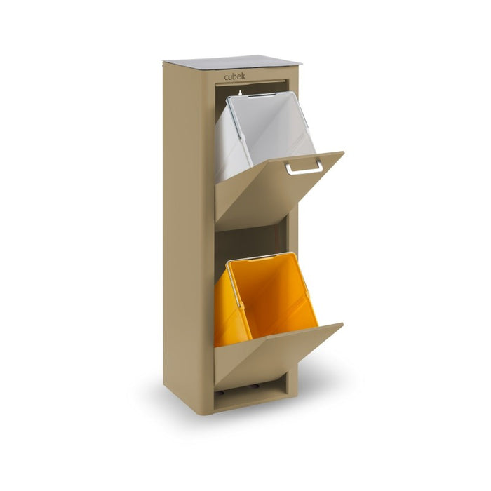 CUBEK: Pattumiera per raccolta differenziata a 2 scomparti