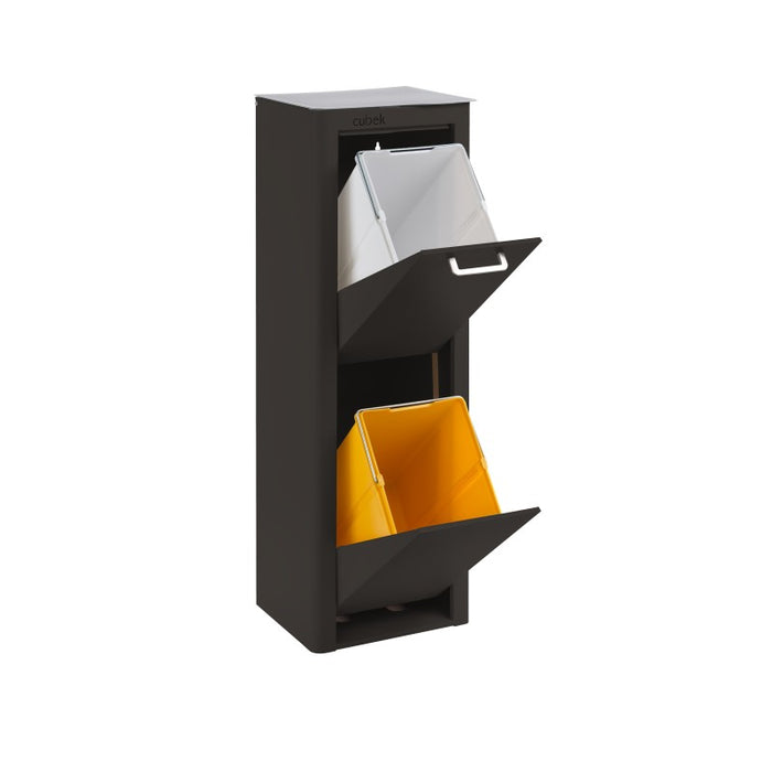 CUBEK: Pattumiera per raccolta differenziata a 2 scomparti