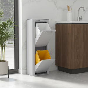 CUBEK: Pattumiera per raccolta differenziata a 2 scomparti