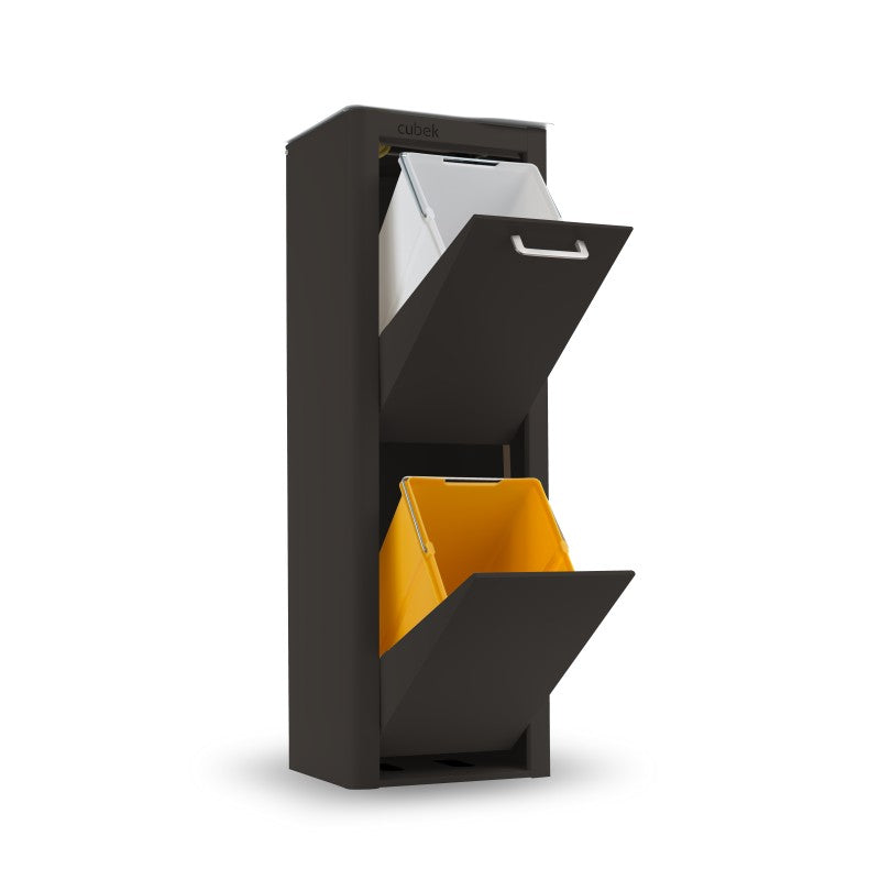 CUBEK: Pattumiera per raccolta differenziata a 2 scomparti