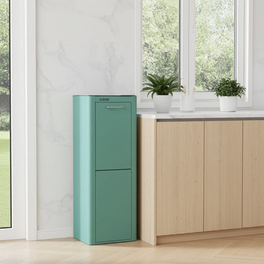 CUBEK: Pattumiera per raccolta differenziata a 2 scomparti