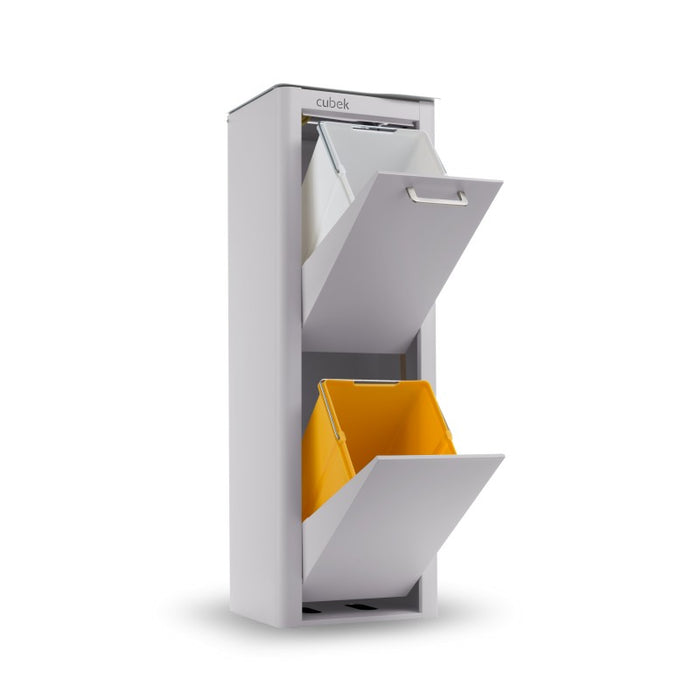 CUBEK: Pattumiera per raccolta differenziata a 2 scomparti