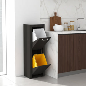 CUBEK: Pattumiera per raccolta differenziata a 2 scomparti