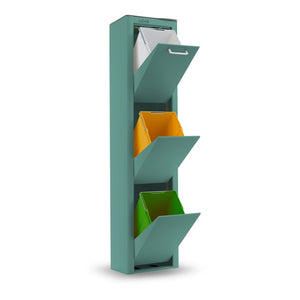 CUBEK - Pattumiera per raccolta differenziata a 3 scomparti