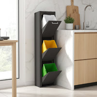 CUBEK - Pattumiera per raccolta differenziata a 3 scomparti