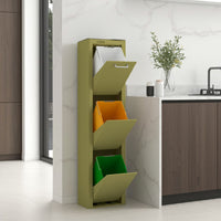 CUBEK - Pattumiera per raccolta differenziata a 3 scomparti