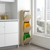 CUBEK - Pattumiera per raccolta differenziata a 3 scomparti