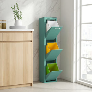 CUBEK - Pattumiera per raccolta differenziata a 3 scomparti