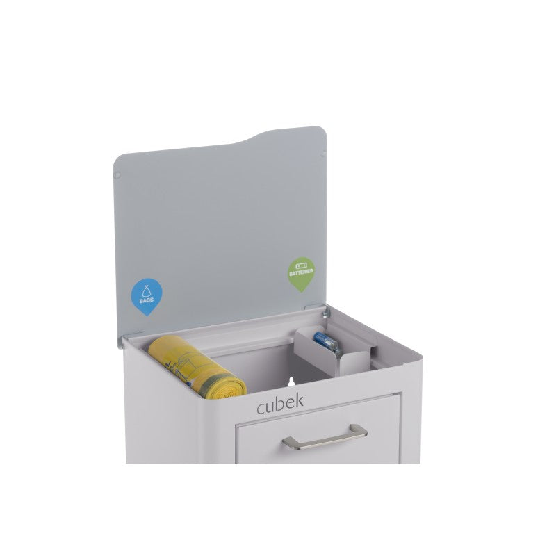 CUBEK - Pattumiera per raccolta differenziata a 3 scomparti