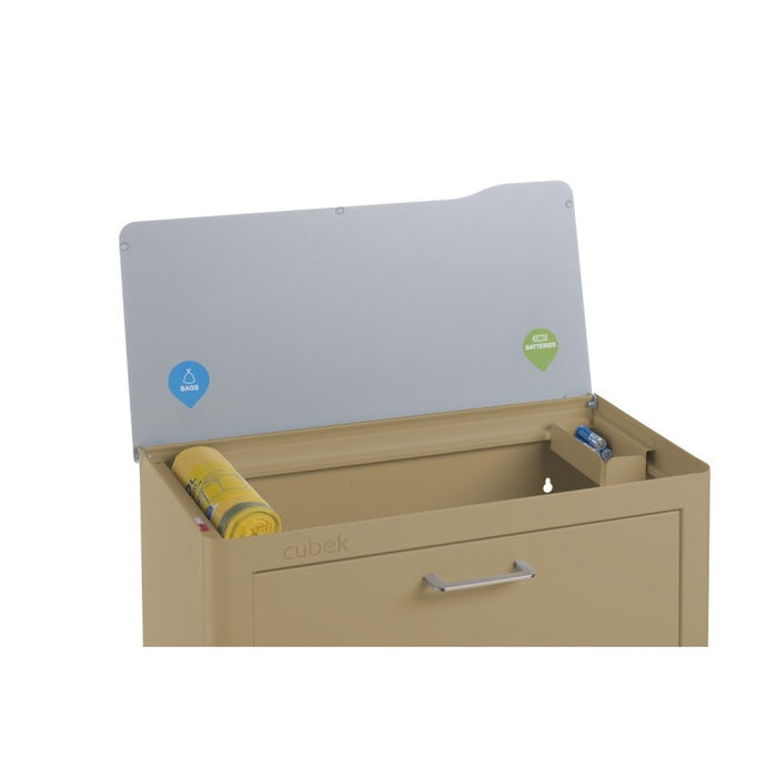 CUBEK - Pattumiera per raccolta differenziata a 4 scomparti