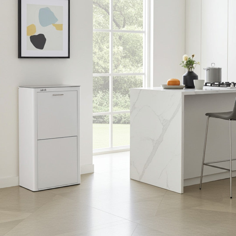 CUBEK - Pattumiera per raccolta differenziata a 4 scomparti