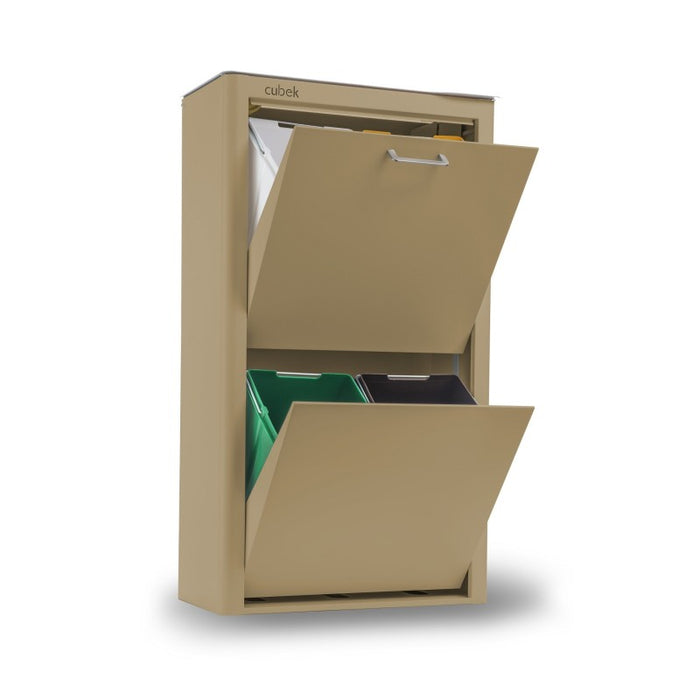 CUBEK - Pattumiera per raccolta differenziata a 4 scomparti