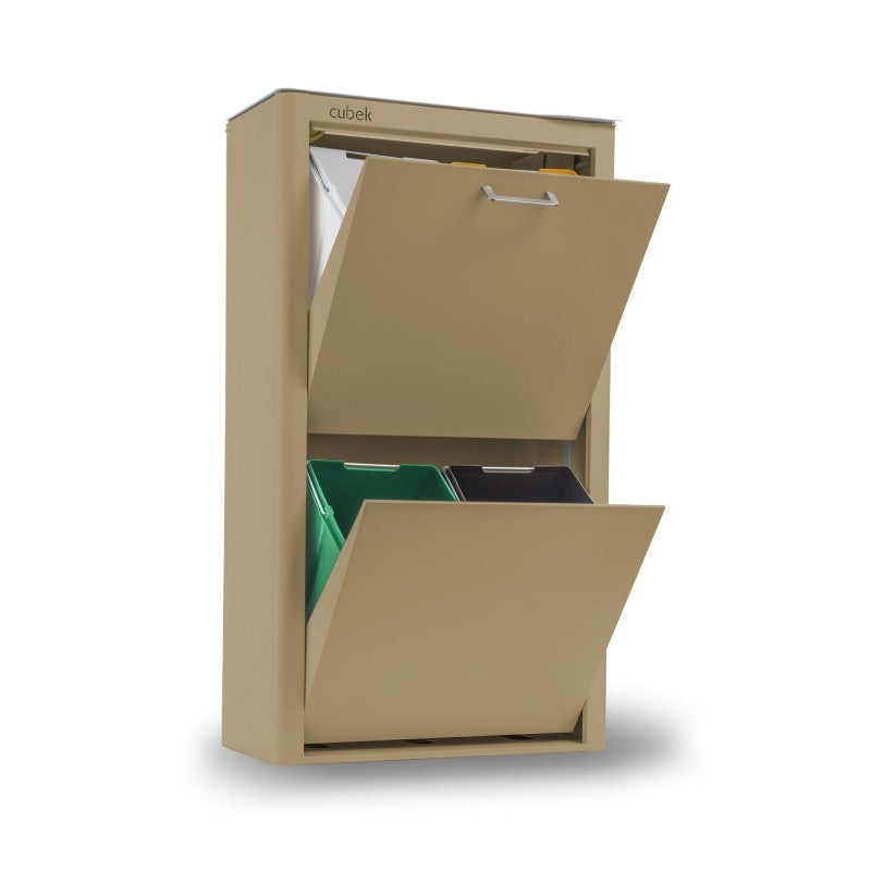 CUBEK - Pattumiera per raccolta differenziata a 4 scomparti