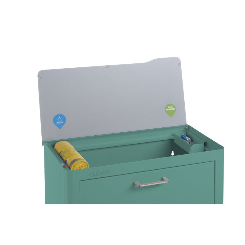 CUBEK - Pattumiera per raccolta differenziata a 4 scomparti