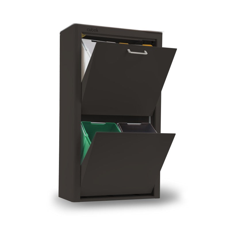 CUBEK - Pattumiera per raccolta differenziata a 4 scomparti