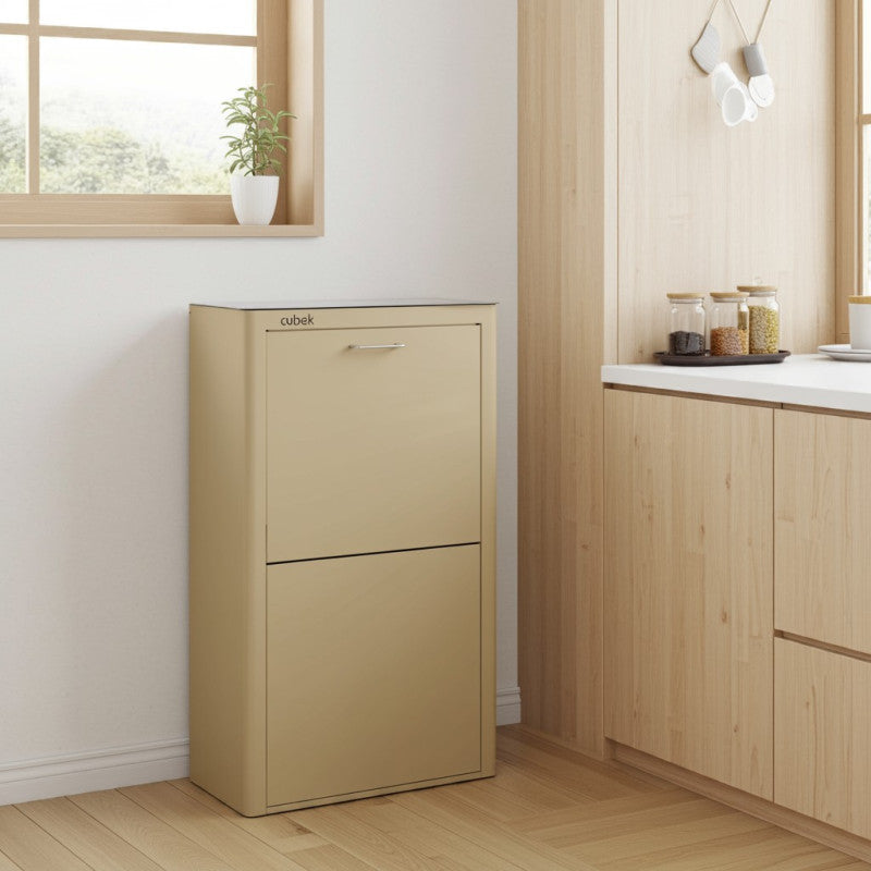 CUBEK - Pattumiera per raccolta differenziata a 4 scomparti