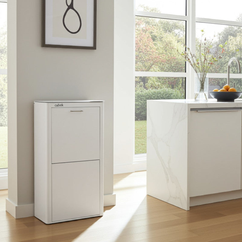 CUBEK - Pattumiera per raccolta differenziata a 4 scomparti