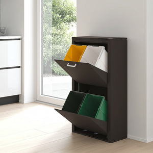 CUBEK - Pattumiera per raccolta differenziata a 4 scomparti