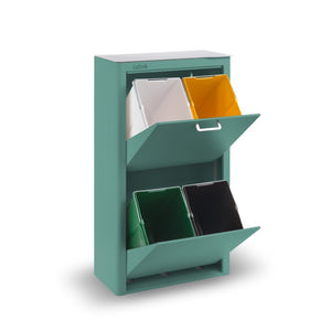 CUBEK - Pattumiera per raccolta differenziata a 4 scomparti