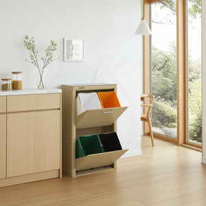 CUBEK - Pattumiera per raccolta differenziata a 4 scomparti