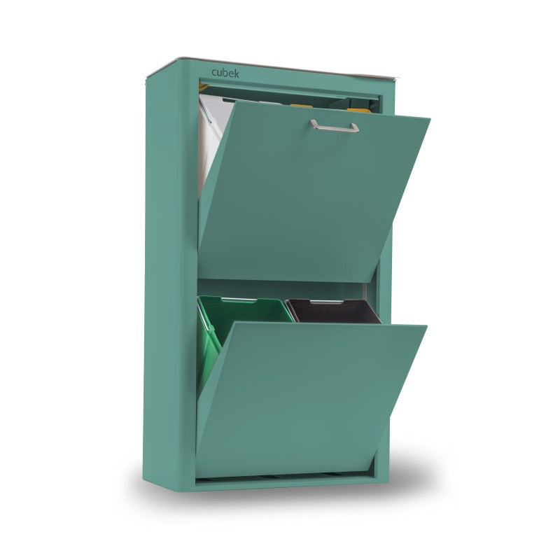 CUBEK - Pattumiera per raccolta differenziata a 4 scomparti