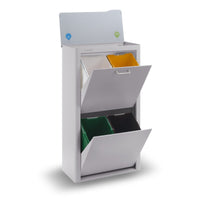 CUBEK - Pattumiera per raccolta differenziata a 4 scomparti