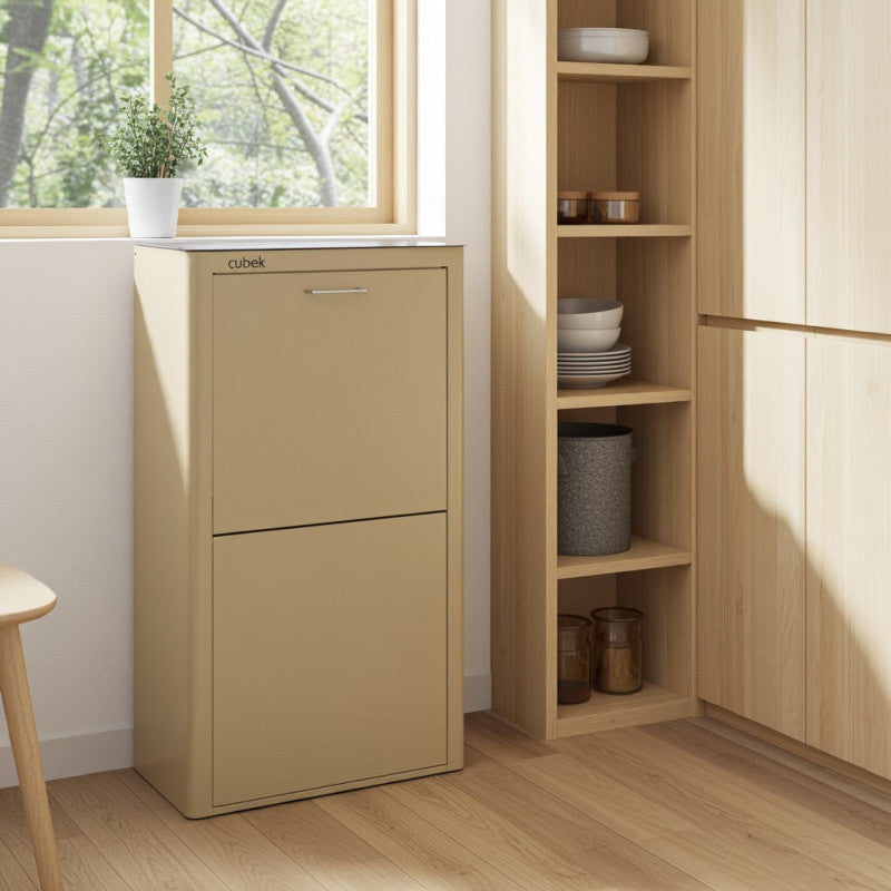 CUBEK - Pattumiera per raccolta differenziata a 4 scomparti