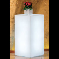 CUBO 40 X 40 X 80 LUMINOSO INDUS CON LED MULTICOLOR E BATTERIA SOLARE