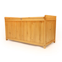 Cubo - Baule Contenitore da Esterno 113x60x53 cm in Legno di Abete con Chiusura a Lucchetto