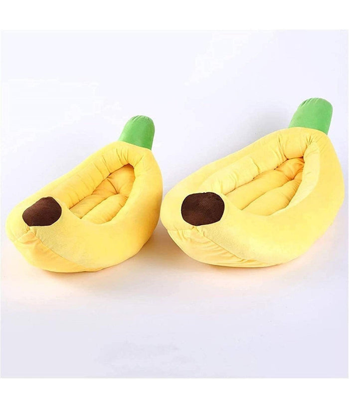 Cuccia Banana Letto Morbido Per Gatto Cane Cuscino Inverno Peluche Nido 85x45cm         