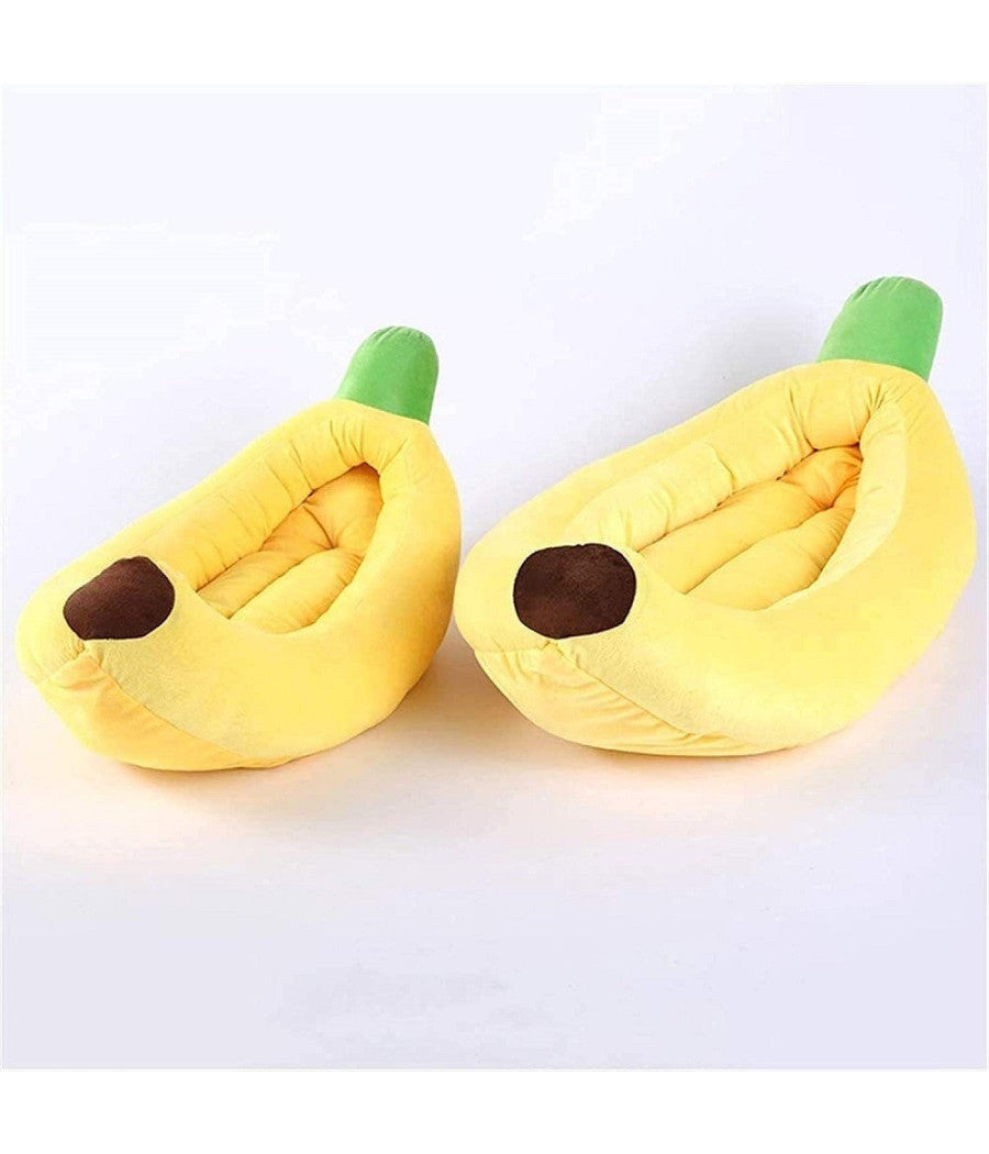 Cuccia Banana Letto Morbido Per Gatto Cane Cuscino Inverno Peluche Nido 85x45cm         