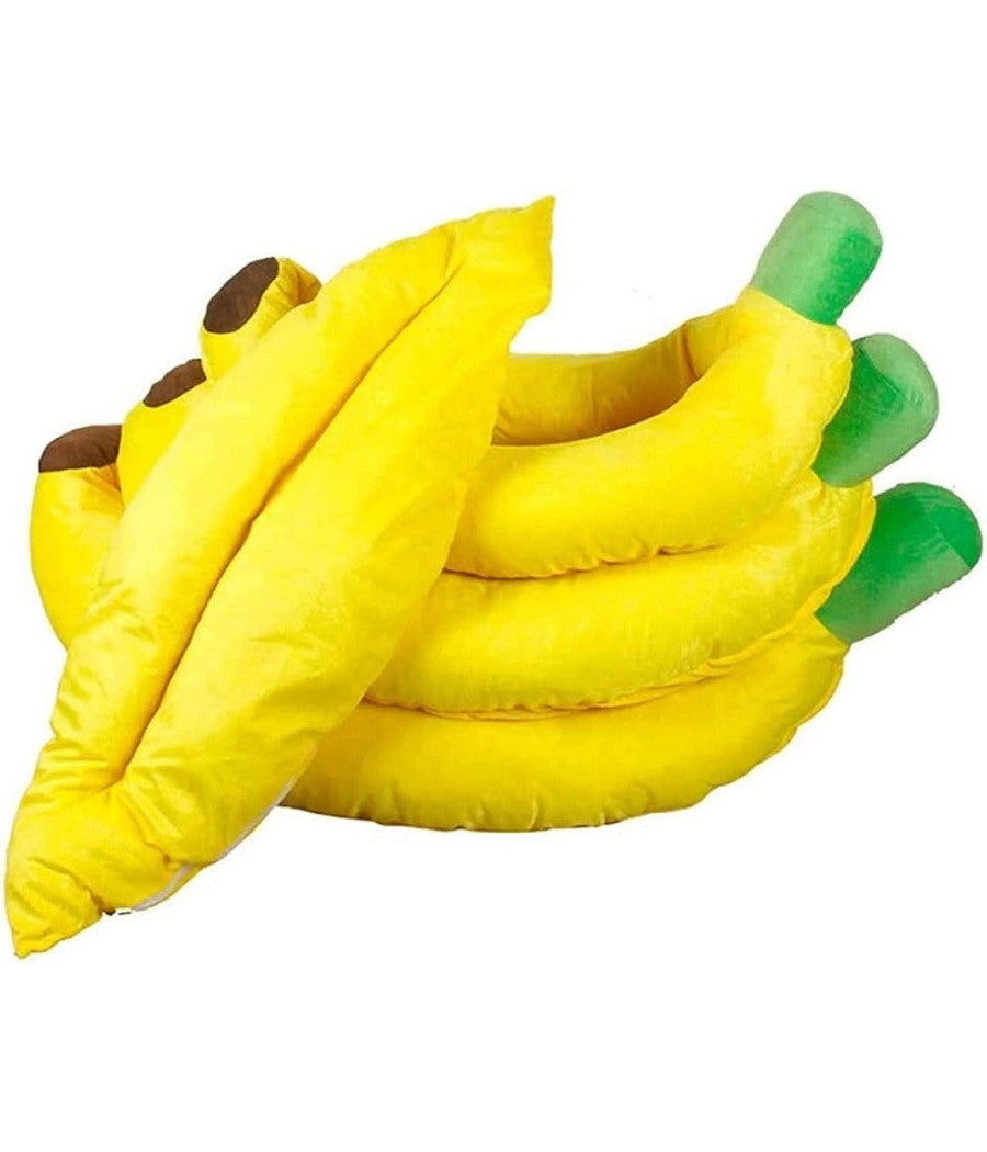Cuccia Banana Letto Morbido Per Gatto Cane Cuscino Inverno Peluche Nido 85x45cm         