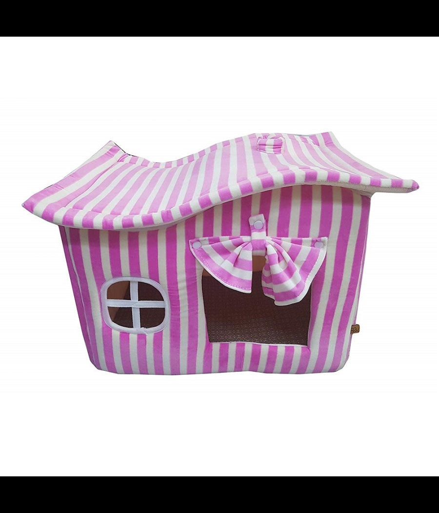 Cuccia Casetta Lettino Pieghevole Tenda Portatile 50x40x38cm Per Cane Gatto Animali         