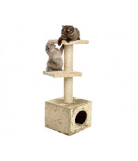 Cuccia Con Tiragraffi Per Gatti Gatto Con Colonna In Sisal E Due Ripiani         