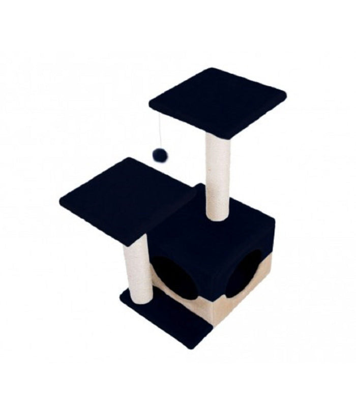 Cuccia Con Tiragraffi Per Gatto Gatti Con Colonne In Sisal E Due Ripiani         