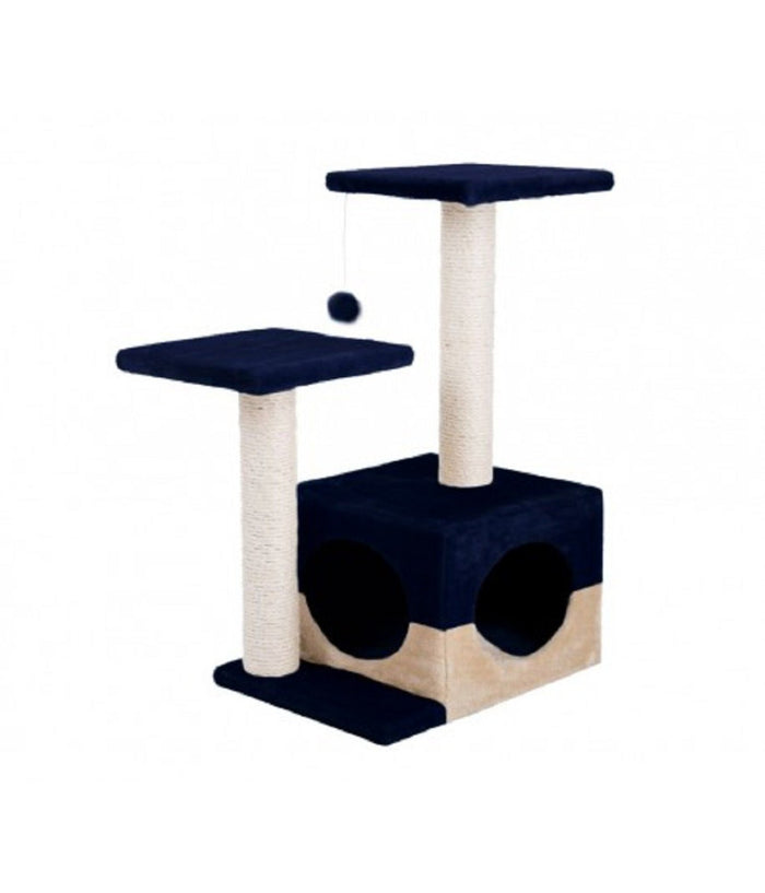 Cuccia Con Tiragraffi Per Gatto Gatti Con Colonne In Sisal E Due Ripiani         