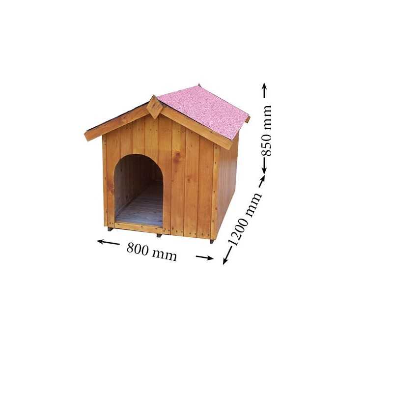 Cuccia Foresta per Cani Legno con Pavimento - 0,70X1,06 m