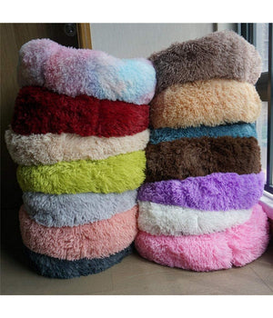 Cuccia In Velluto Peluche Lavabile Super Morbida Per Cani Gatti Animali Da 80 Cm         