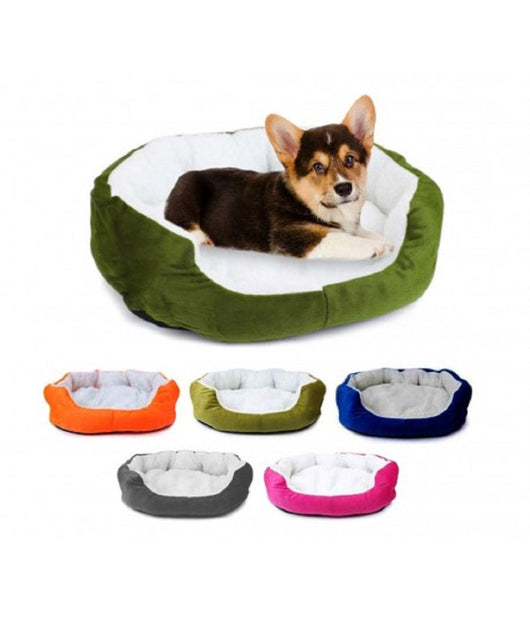 Cuccia Morbida Per Cani E Gatti Inverno Caldo In Pile 42x30x15cm Con Cuscino         