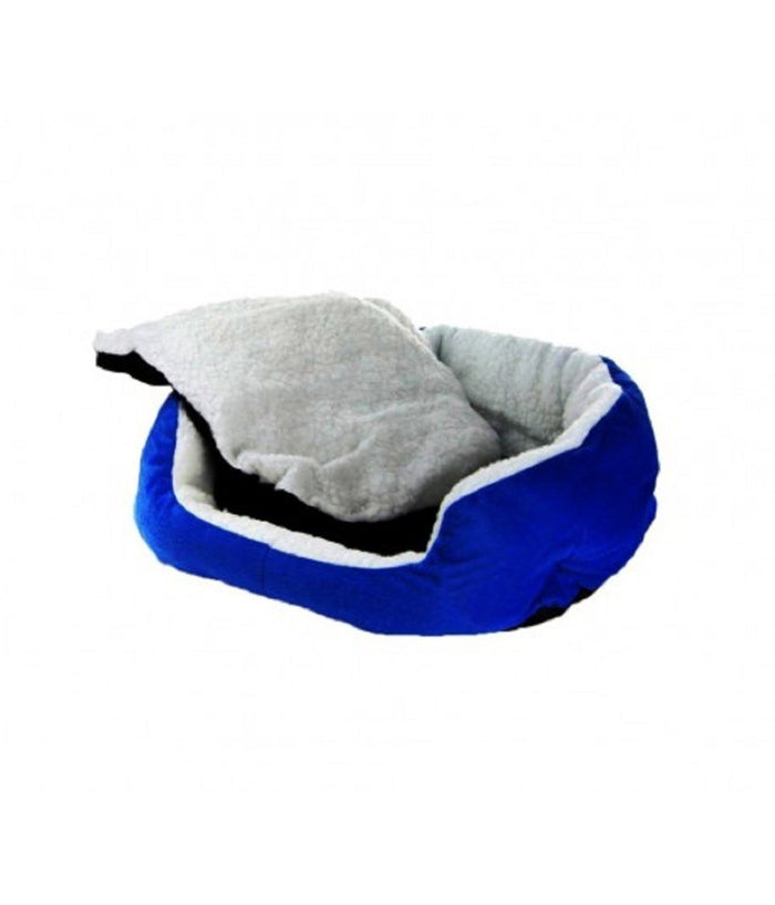 Cuccia Morbida Per Cani E Gatti Inverno Caldo In Pile 42x30x15cm Con Cuscino         